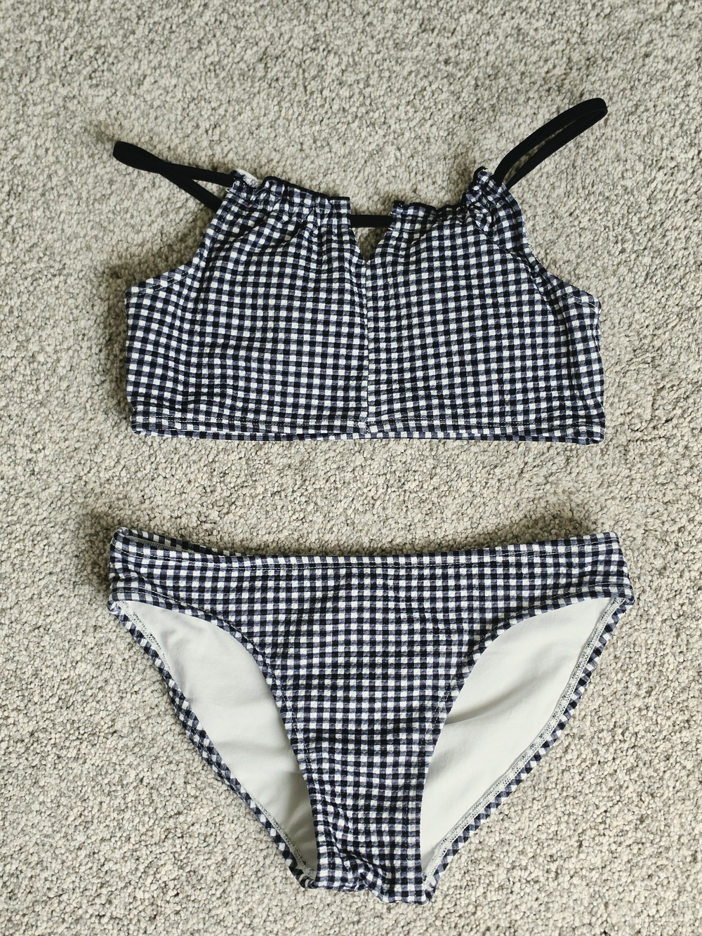art class Black and White Gingham Bikini Set